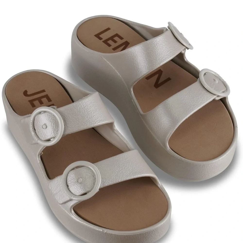 Stylish Cream Platform Sandals
